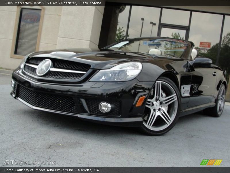 Black / Stone 2009 Mercedes-Benz SL 63 AMG Roadster