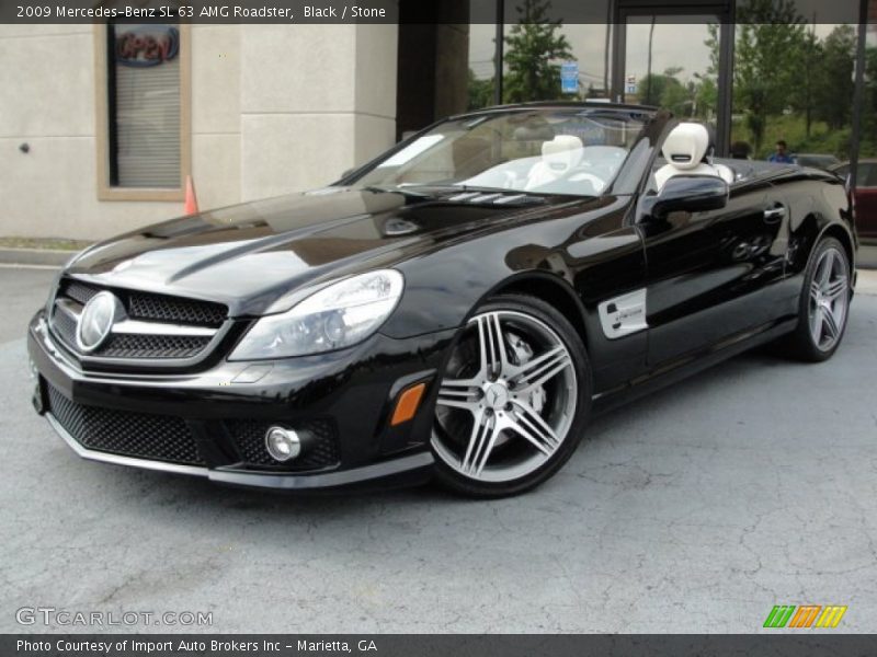Black / Stone 2009 Mercedes-Benz SL 63 AMG Roadster