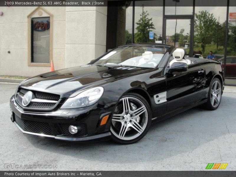 Black / Stone 2009 Mercedes-Benz SL 63 AMG Roadster