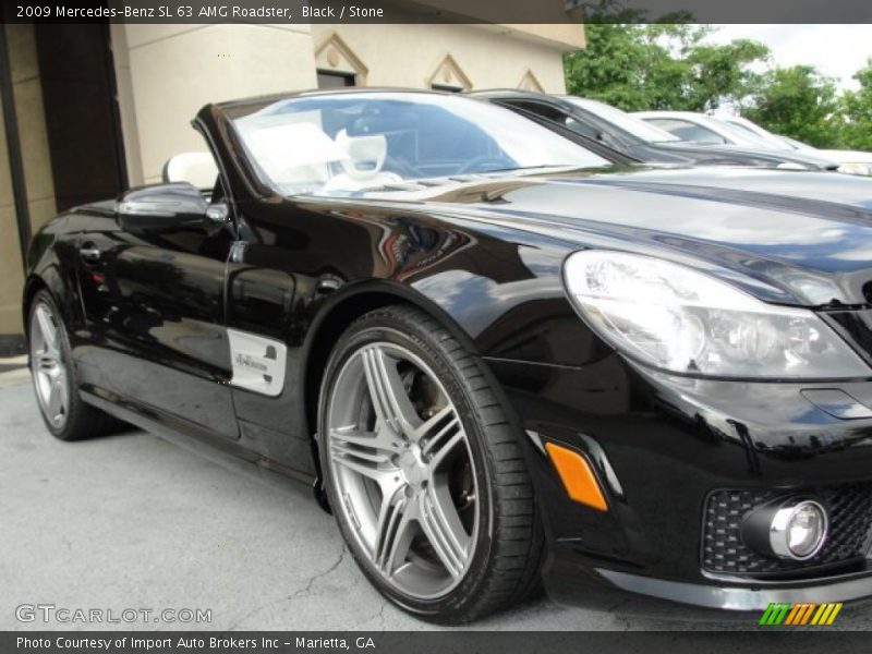 Black / Stone 2009 Mercedes-Benz SL 63 AMG Roadster