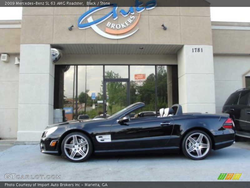 Black / Stone 2009 Mercedes-Benz SL 63 AMG Roadster