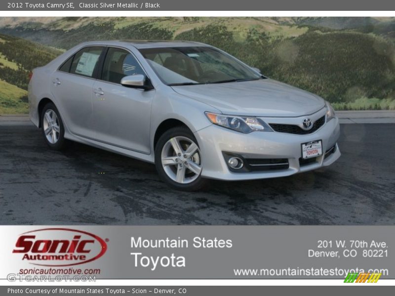 Classic Silver Metallic / Black 2012 Toyota Camry SE