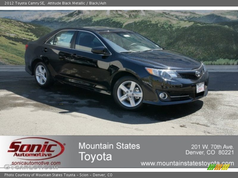 Attitude Black Metallic / Black/Ash 2012 Toyota Camry SE