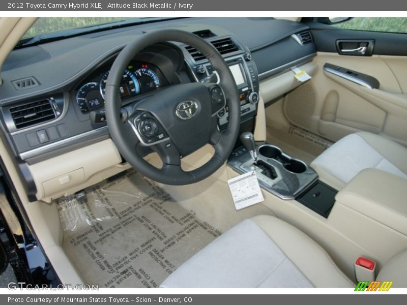 Attitude Black Metallic / Ivory 2012 Toyota Camry Hybrid XLE