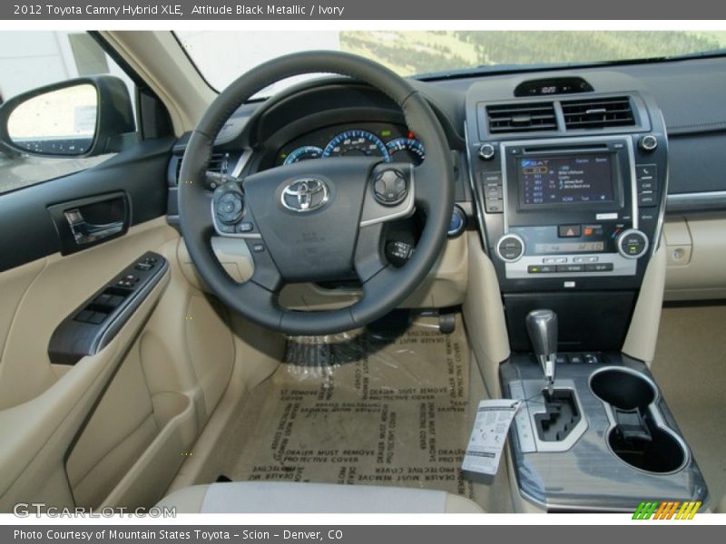 Attitude Black Metallic / Ivory 2012 Toyota Camry Hybrid XLE
