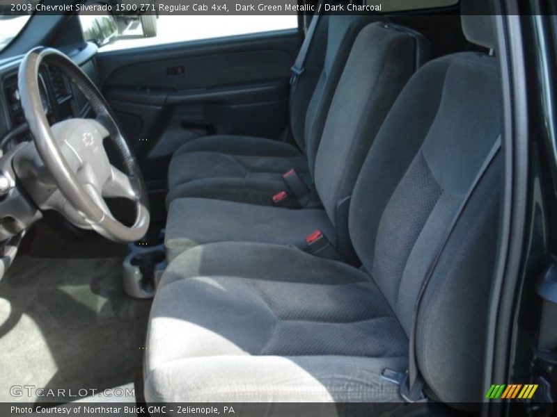 Dark Green Metallic / Dark Charcoal 2003 Chevrolet Silverado 1500 Z71 Regular Cab 4x4