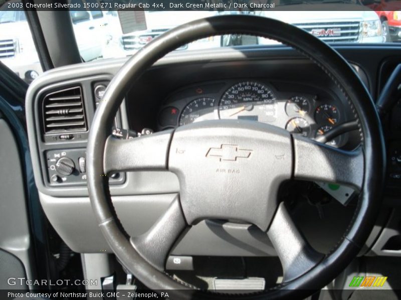 Dark Green Metallic / Dark Charcoal 2003 Chevrolet Silverado 1500 Z71 Regular Cab 4x4