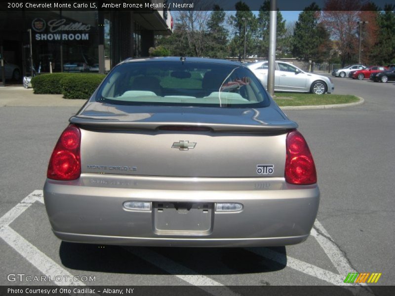 Amber Bronze Metallic / Neutral 2006 Chevrolet Monte Carlo LS