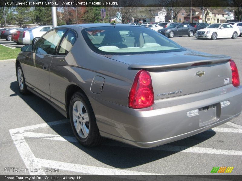 Amber Bronze Metallic / Neutral 2006 Chevrolet Monte Carlo LS