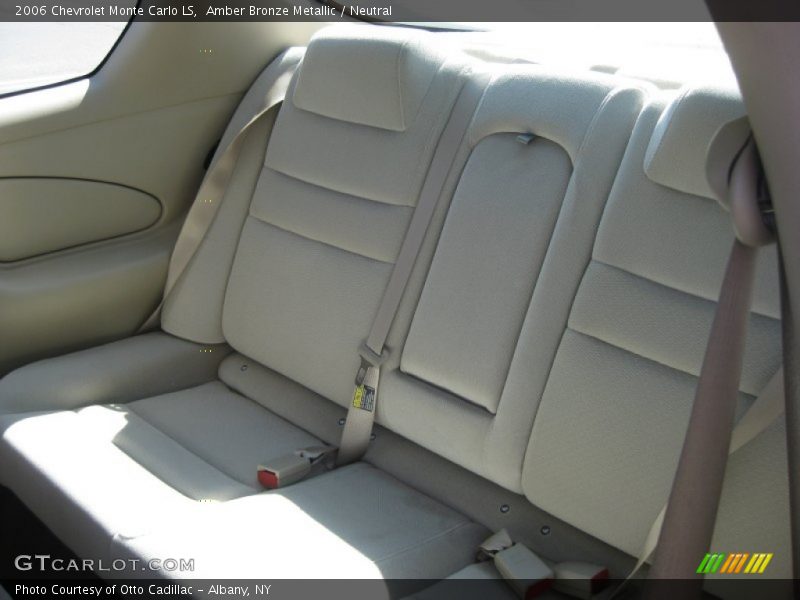 Rear Seat of 2006 Monte Carlo LS