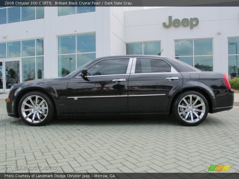 Brilliant Black Crystal Pearl / Dark Slate Gray 2008 Chrysler 300 C SRT8