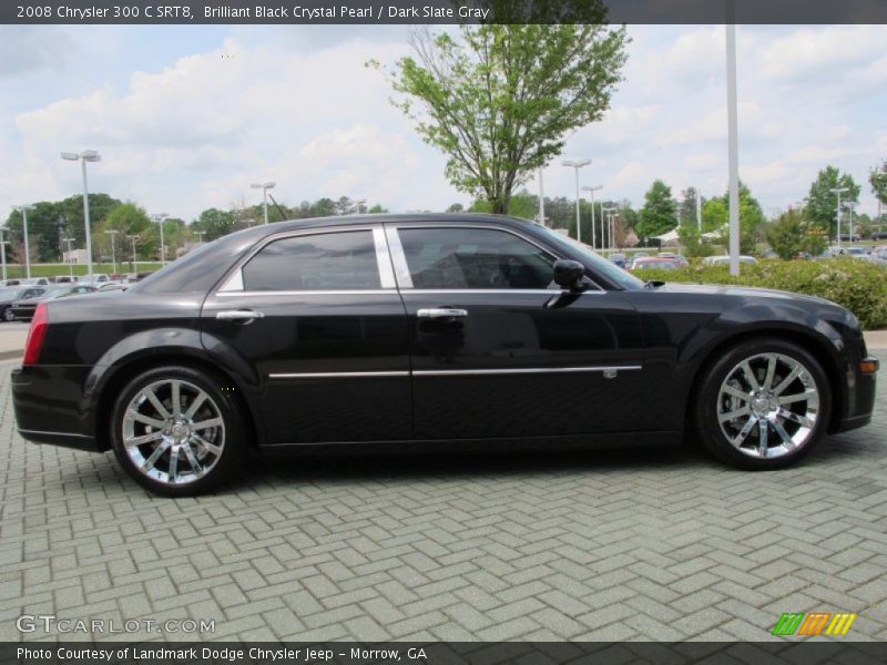 Brilliant Black Crystal Pearl / Dark Slate Gray 2008 Chrysler 300 C SRT8