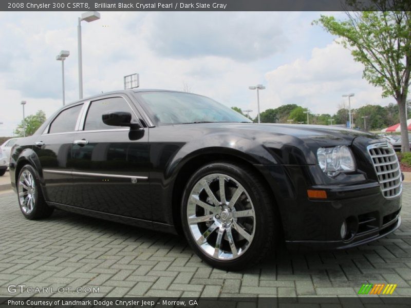 Brilliant Black Crystal Pearl / Dark Slate Gray 2008 Chrysler 300 C SRT8