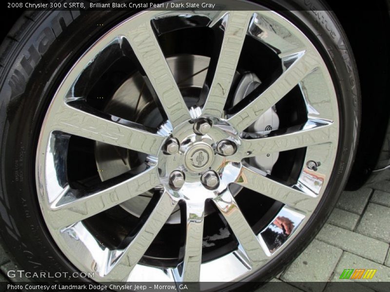 Brilliant Black Crystal Pearl / Dark Slate Gray 2008 Chrysler 300 C SRT8