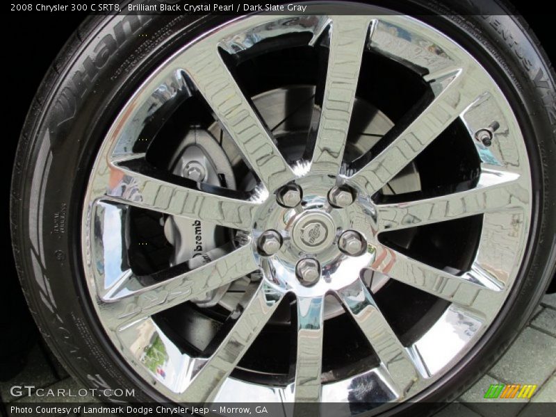Brilliant Black Crystal Pearl / Dark Slate Gray 2008 Chrysler 300 C SRT8