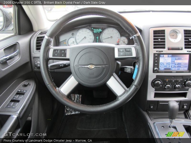 Brilliant Black Crystal Pearl / Dark Slate Gray 2008 Chrysler 300 C SRT8