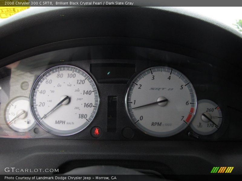 Brilliant Black Crystal Pearl / Dark Slate Gray 2008 Chrysler 300 C SRT8