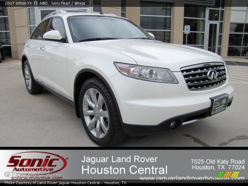 Ivory Pearl / Wheat 2007 Infiniti FX 35 AWD