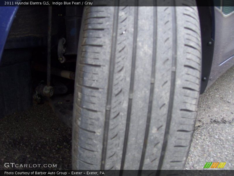 Indigo Blue Pearl / Gray 2011 Hyundai Elantra GLS
