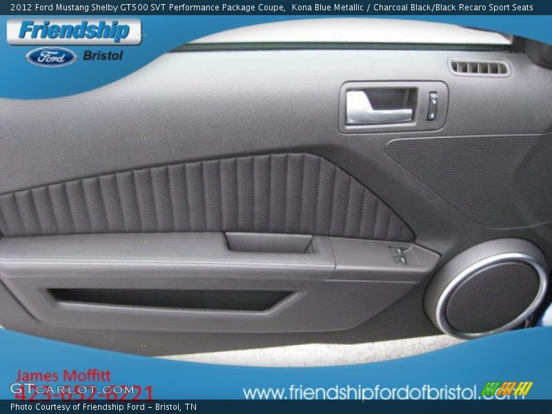Kona Blue Metallic / Charcoal Black/Black Recaro Sport Seats 2012 Ford Mustang Shelby GT500 SVT Performance Package Coupe