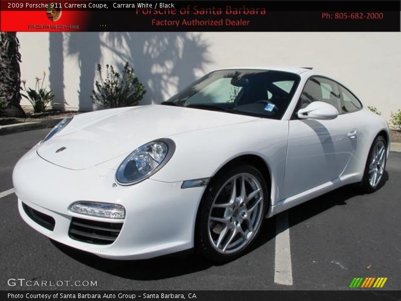Carrara White / Black 2009 Porsche 911 Carrera Coupe