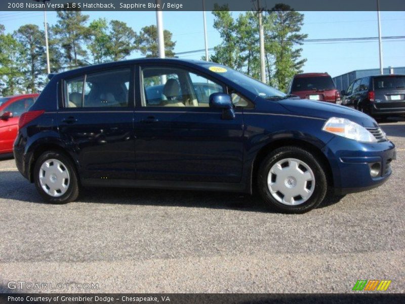 Sapphire Blue / Beige 2008 Nissan Versa 1.8 S Hatchback