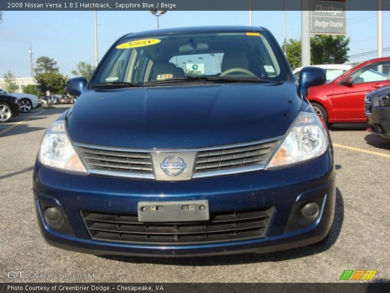 Sapphire Blue / Beige 2008 Nissan Versa 1.8 S Hatchback