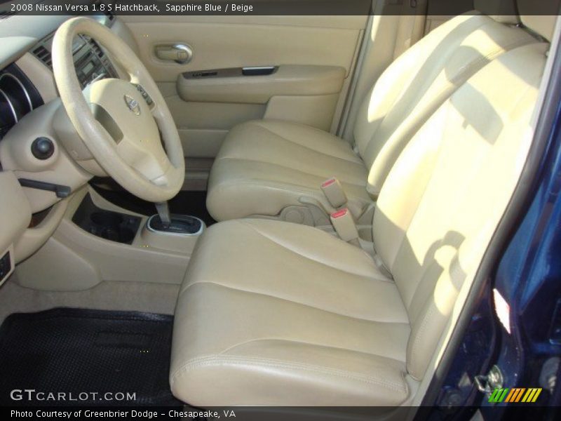 Sapphire Blue / Beige 2008 Nissan Versa 1.8 S Hatchback