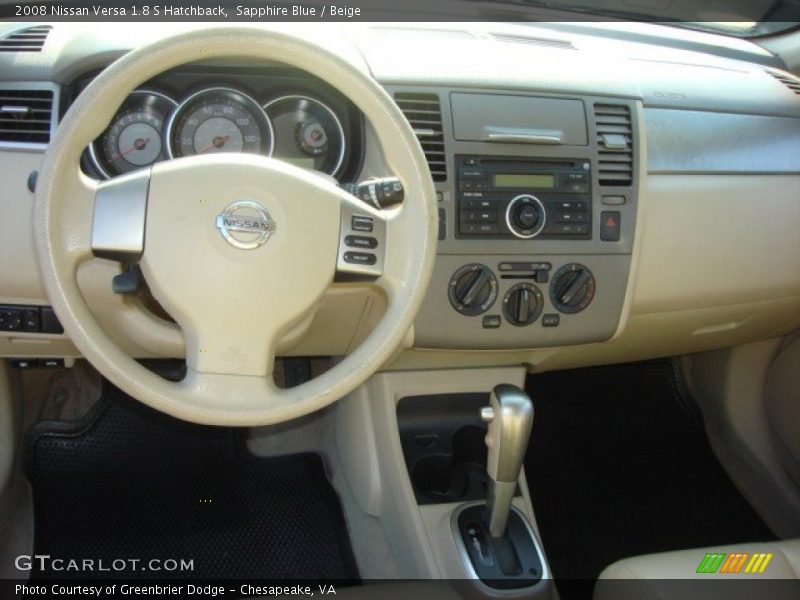 Sapphire Blue / Beige 2008 Nissan Versa 1.8 S Hatchback