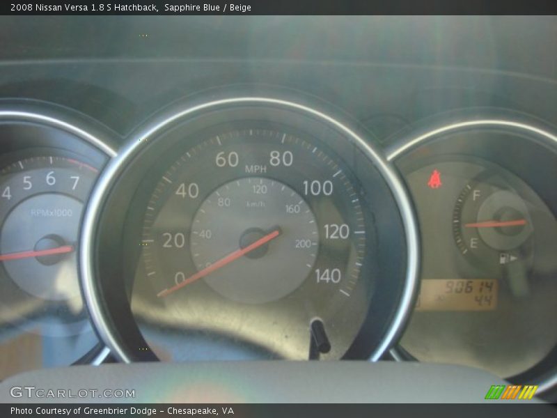 Sapphire Blue / Beige 2008 Nissan Versa 1.8 S Hatchback