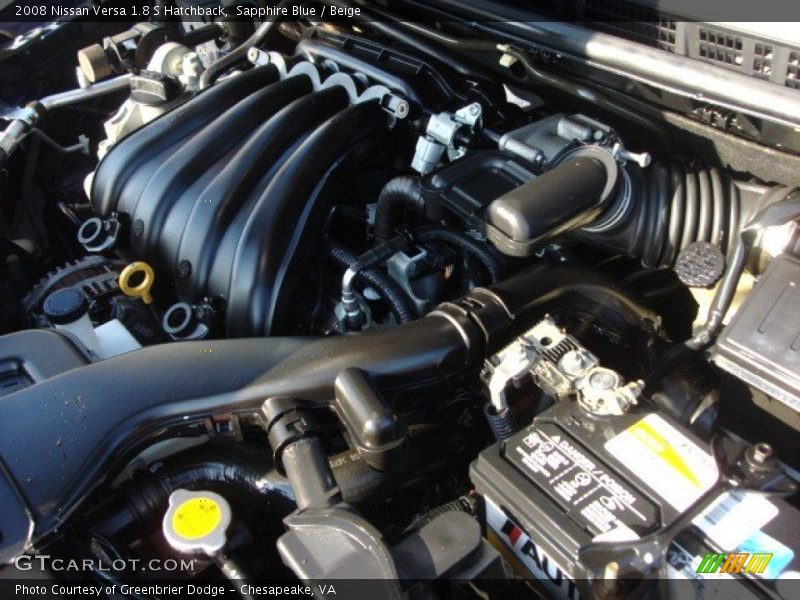 Sapphire Blue / Beige 2008 Nissan Versa 1.8 S Hatchback