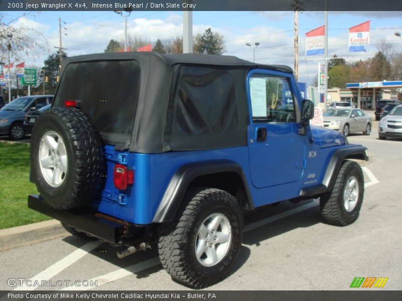 Intense Blue Pearl / Dark Slate Gray 2003 Jeep Wrangler X 4x4
