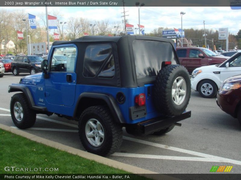 Intense Blue Pearl / Dark Slate Gray 2003 Jeep Wrangler X 4x4