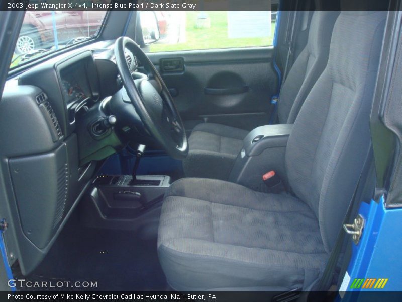 Intense Blue Pearl / Dark Slate Gray 2003 Jeep Wrangler X 4x4