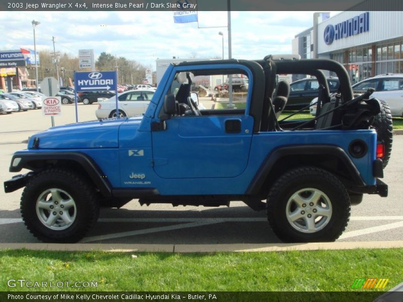 Intense Blue Pearl / Dark Slate Gray 2003 Jeep Wrangler X 4x4