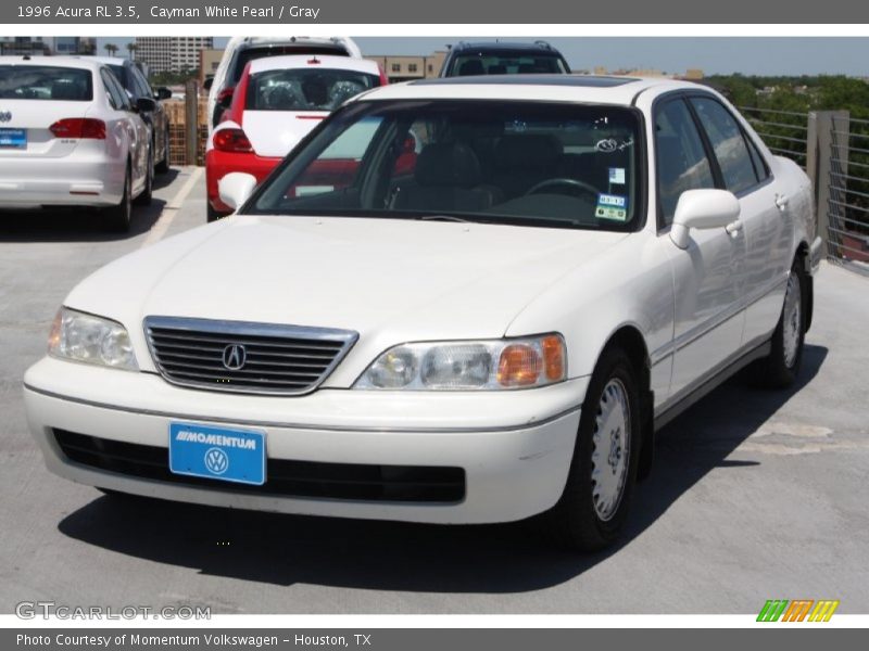Cayman White Pearl / Gray 1996 Acura RL 3.5