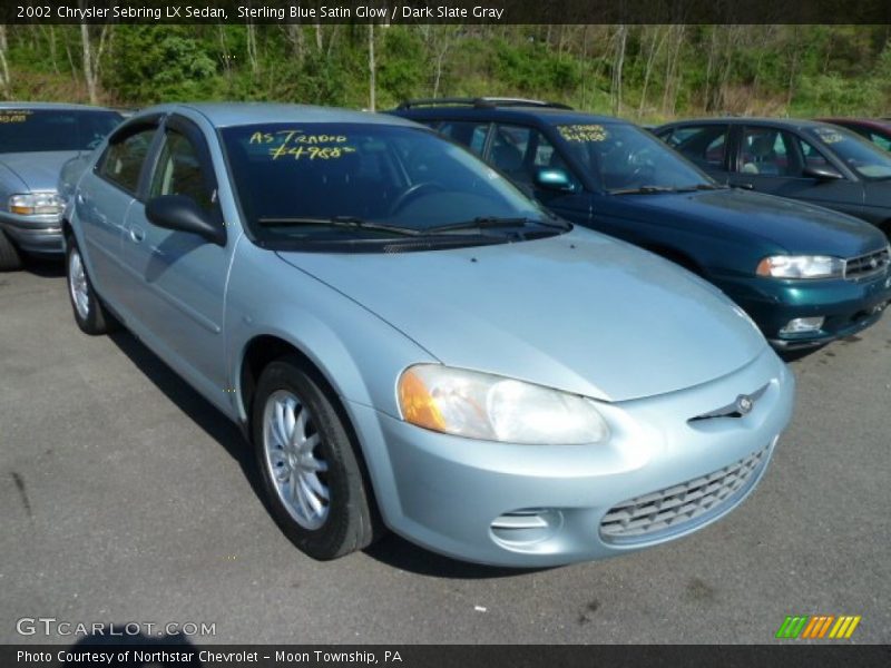 Sterling Blue Satin Glow / Dark Slate Gray 2002 Chrysler Sebring LX Sedan