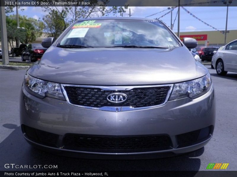Titanium Silver / Black 2011 Kia Forte EX 5 Door