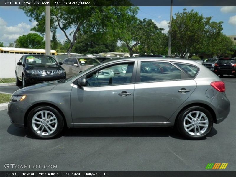 Titanium Silver / Black 2011 Kia Forte EX 5 Door