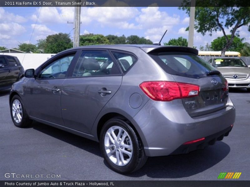 Titanium Silver / Black 2011 Kia Forte EX 5 Door