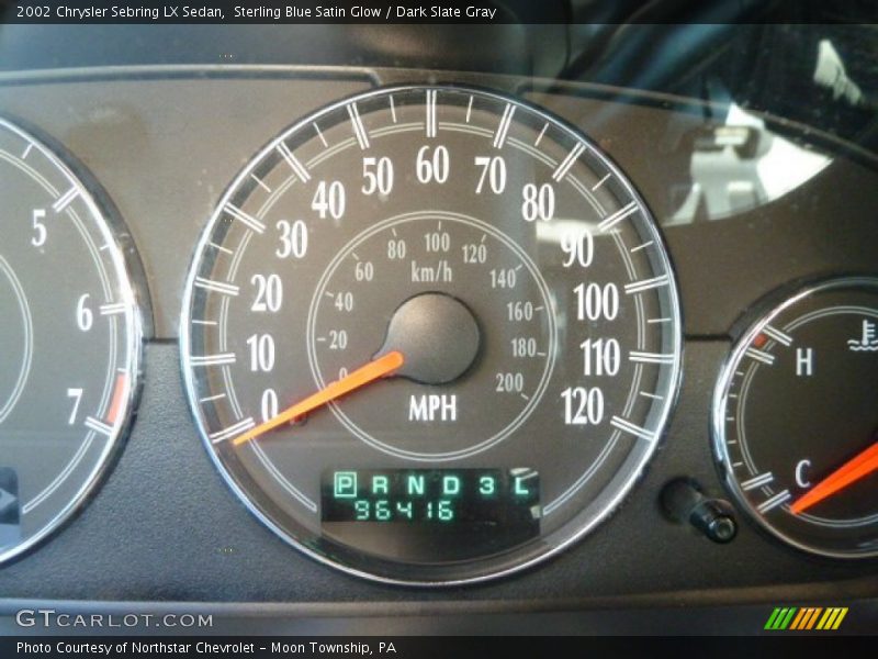 Sterling Blue Satin Glow / Dark Slate Gray 2002 Chrysler Sebring LX Sedan