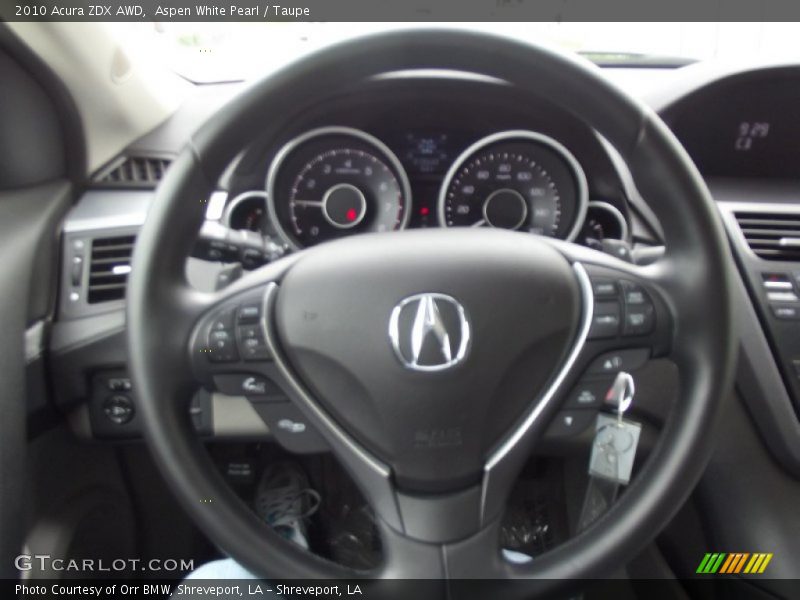 Aspen White Pearl / Taupe 2010 Acura ZDX AWD