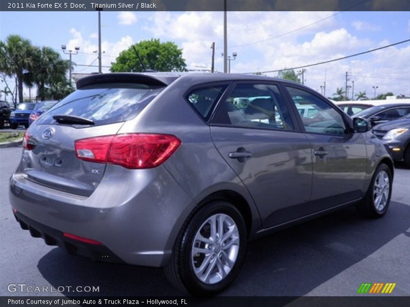 Titanium Silver / Black 2011 Kia Forte EX 5 Door