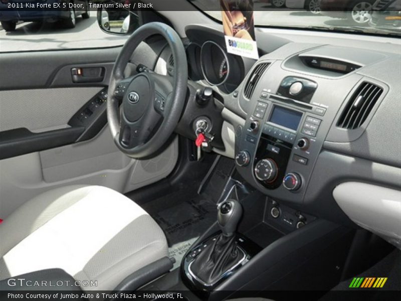 Titanium Silver / Black 2011 Kia Forte EX 5 Door