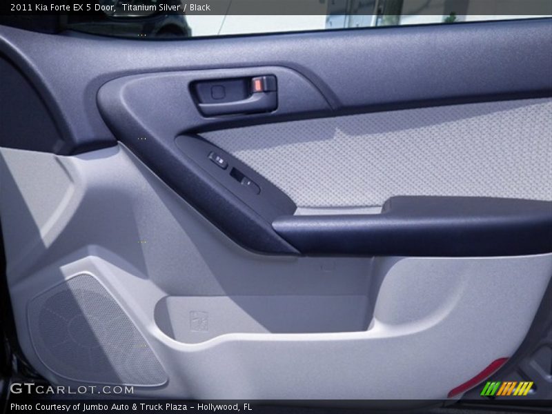 Titanium Silver / Black 2011 Kia Forte EX 5 Door