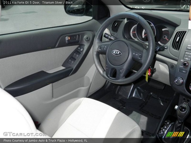 Titanium Silver / Black 2011 Kia Forte EX 5 Door