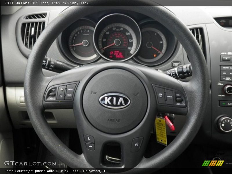 Titanium Silver / Black 2011 Kia Forte EX 5 Door