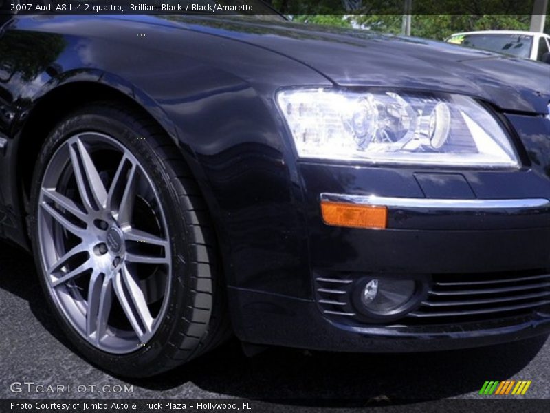 Brilliant Black / Black/Amaretto 2007 Audi A8 L 4.2 quattro