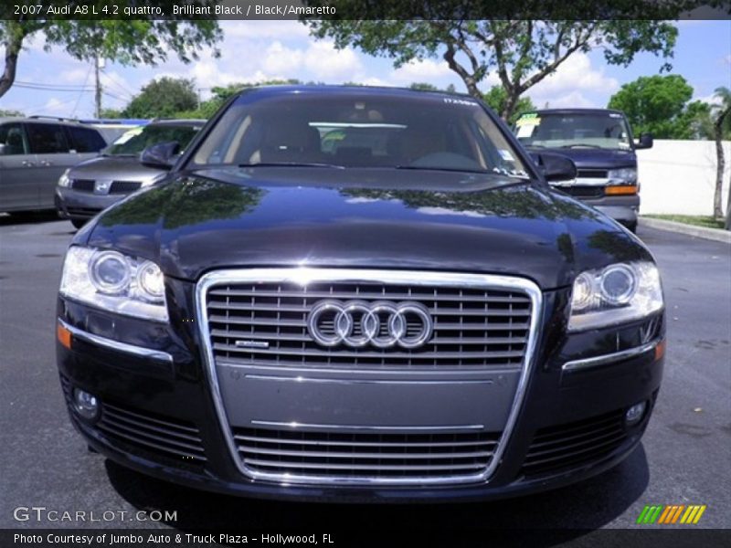 Brilliant Black / Black/Amaretto 2007 Audi A8 L 4.2 quattro