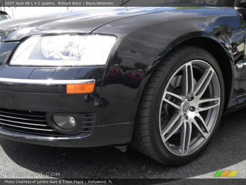 Brilliant Black / Black/Amaretto 2007 Audi A8 L 4.2 quattro